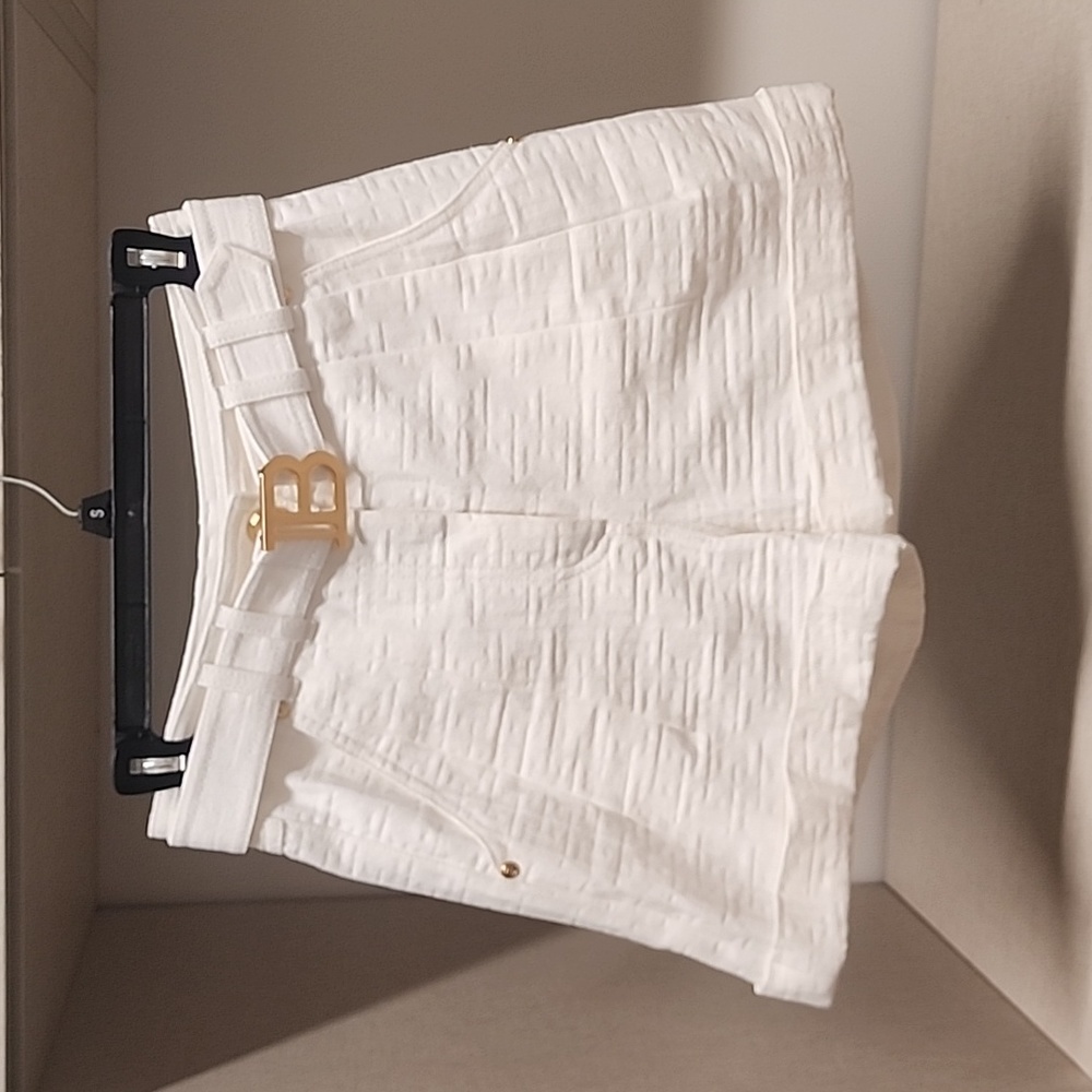Balmain Paris white shorts